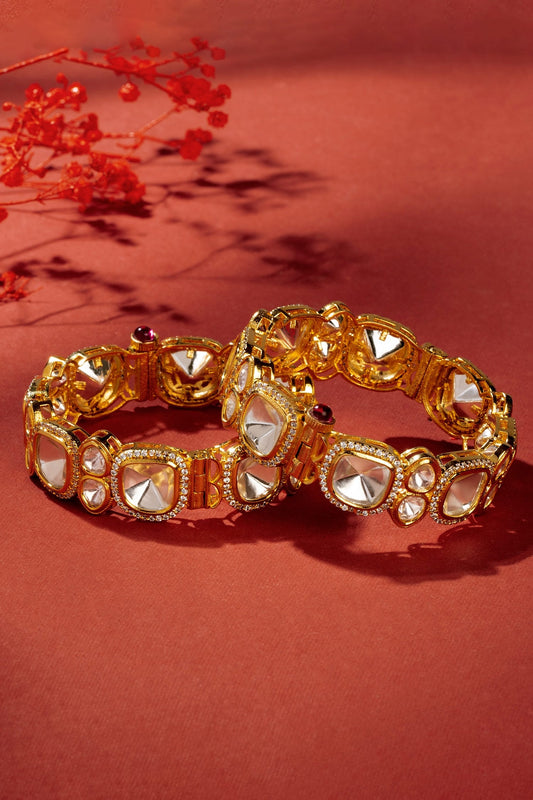 Polki Embellished Kada - Single Pc 