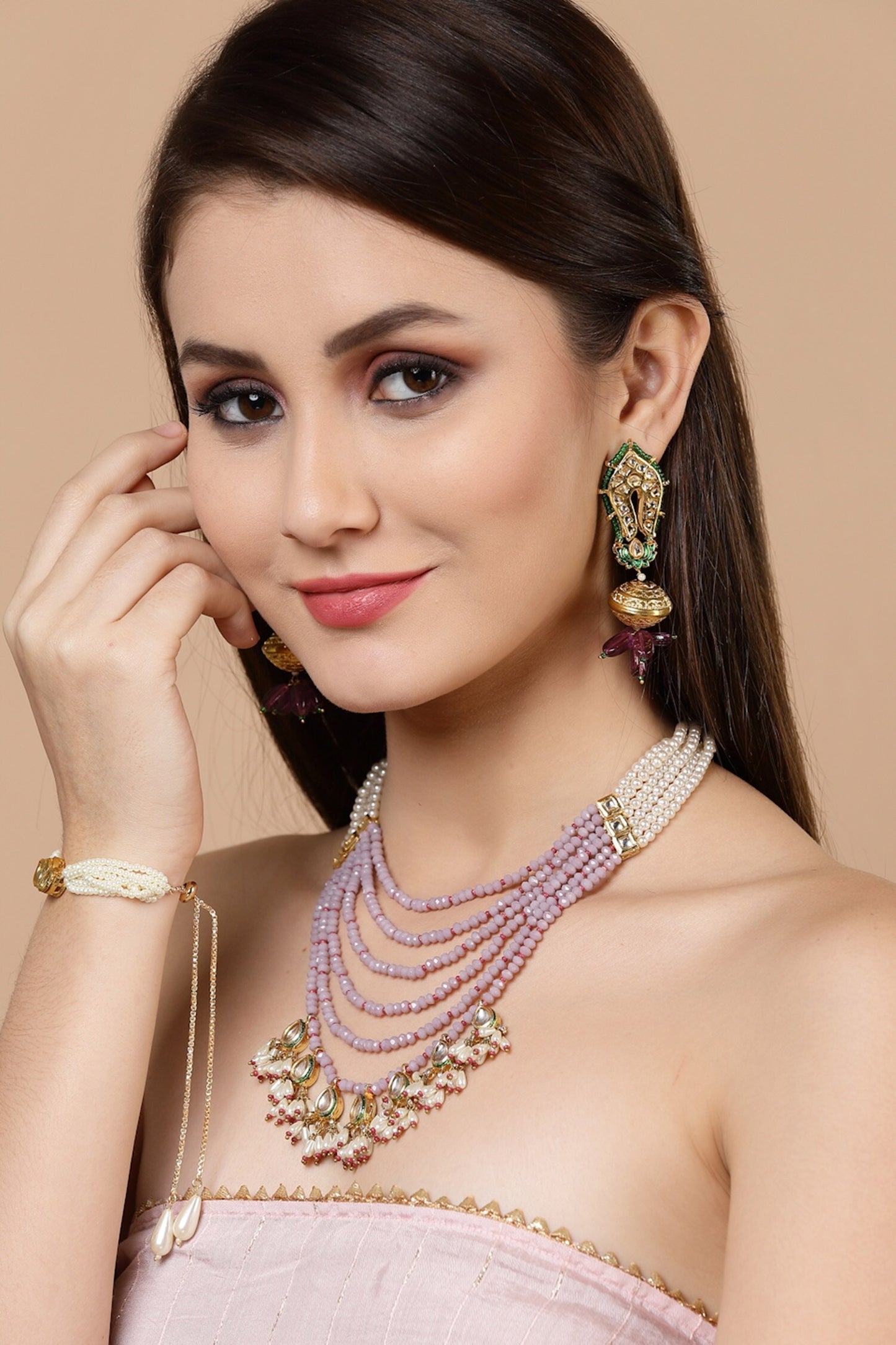 Bead Embellished Layered Necklace 