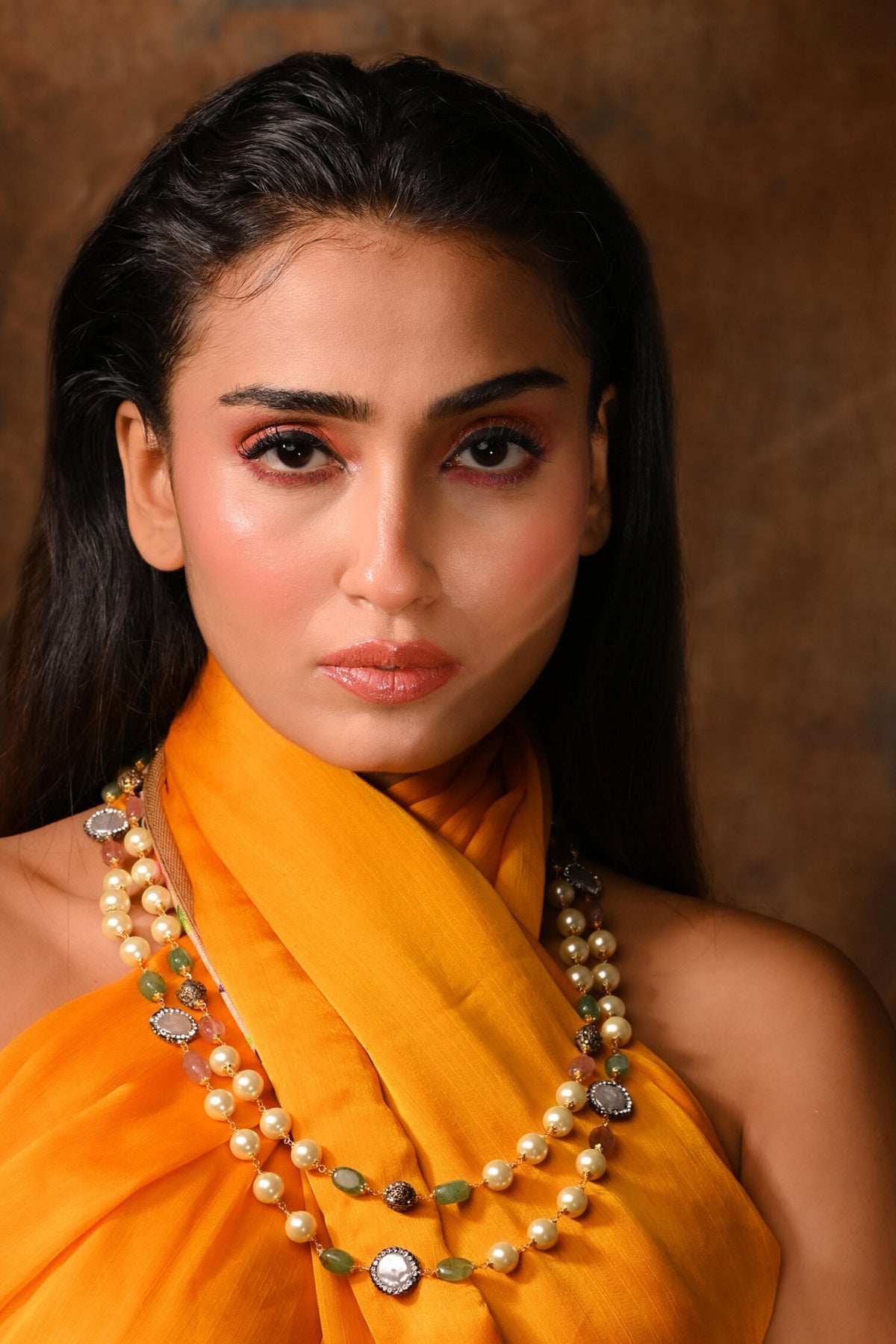 Multi Color Double Layered Necklace 