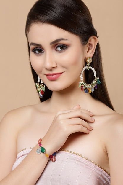 Kundan Embellished Chandbalis 