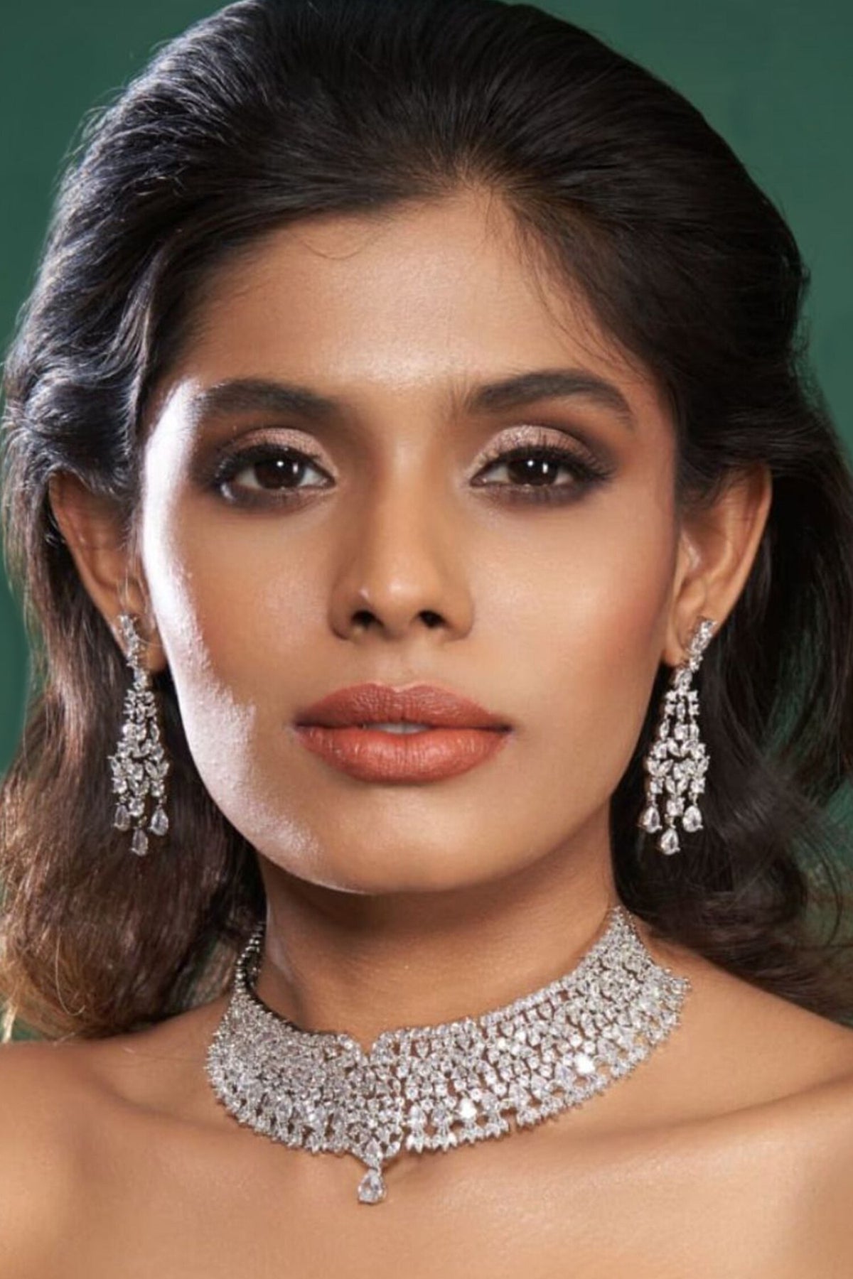 Naina Stone Embellished Layered Necklace 