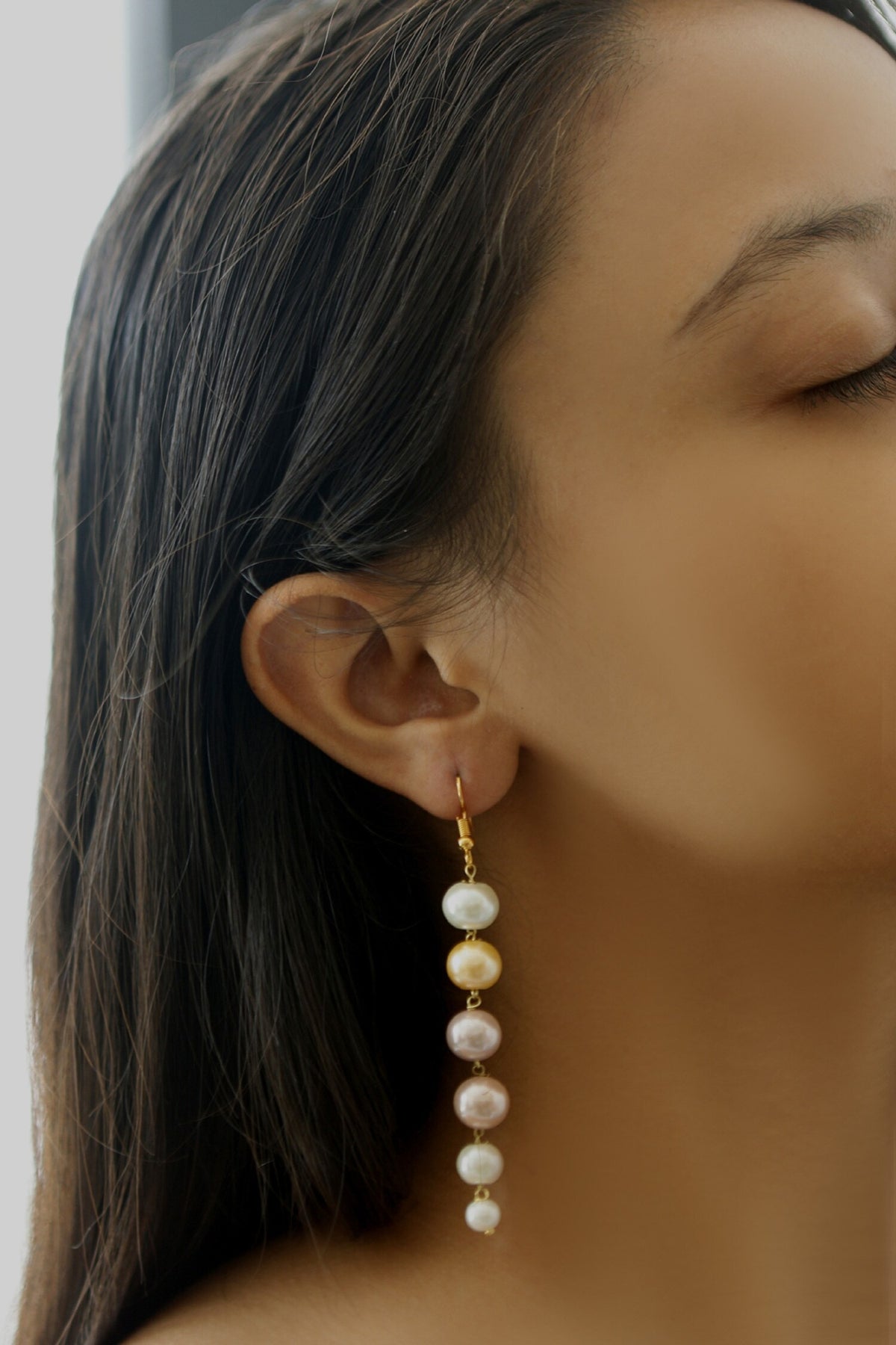 Shell Pearl Dangler Earrings 