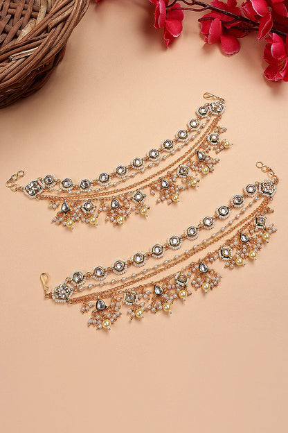 Stone Embellished Ear Chain 