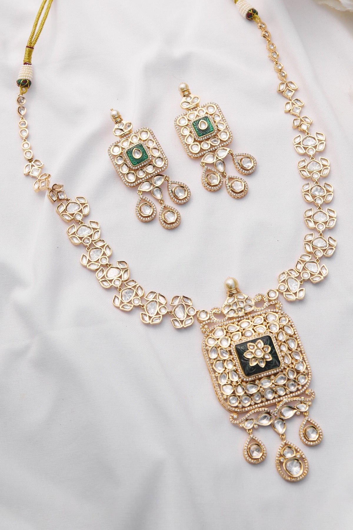 Geometric Pendant Long Necklace Set 