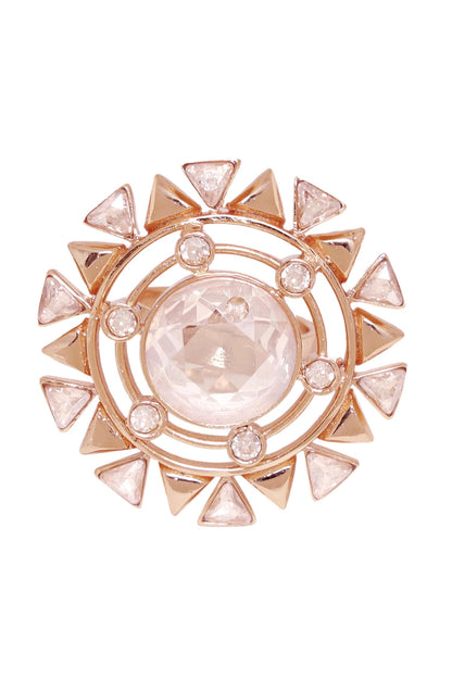 Geometric Cutwork Embellished Ring 