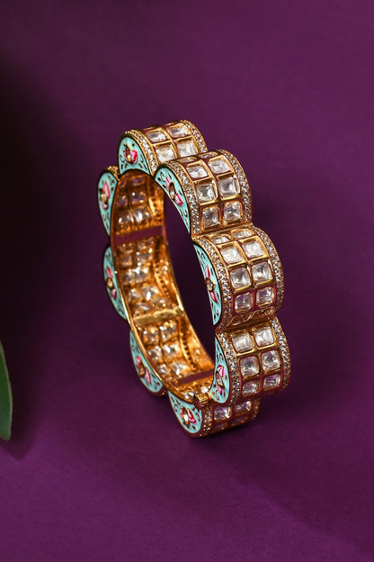 Floral Meenakari Work Kada 