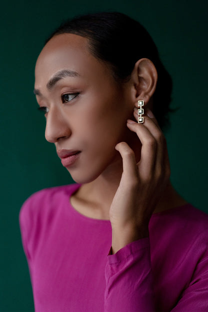 Stripe Shaped Earrings 
