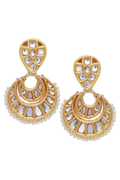 Kundan chandbali earrings 