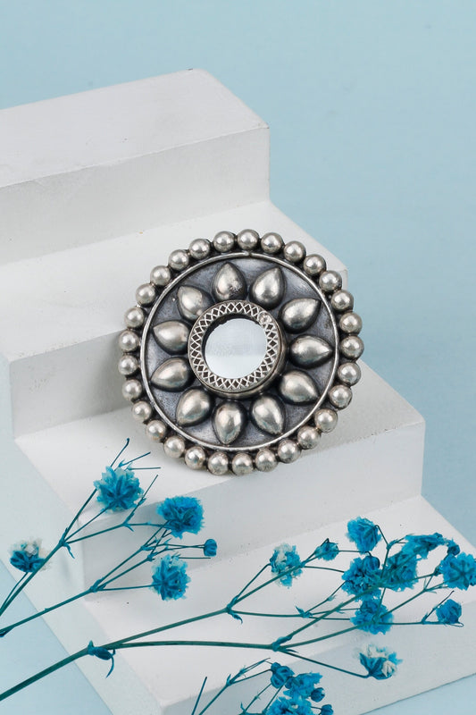 Julia Mirror Embellished Ring 