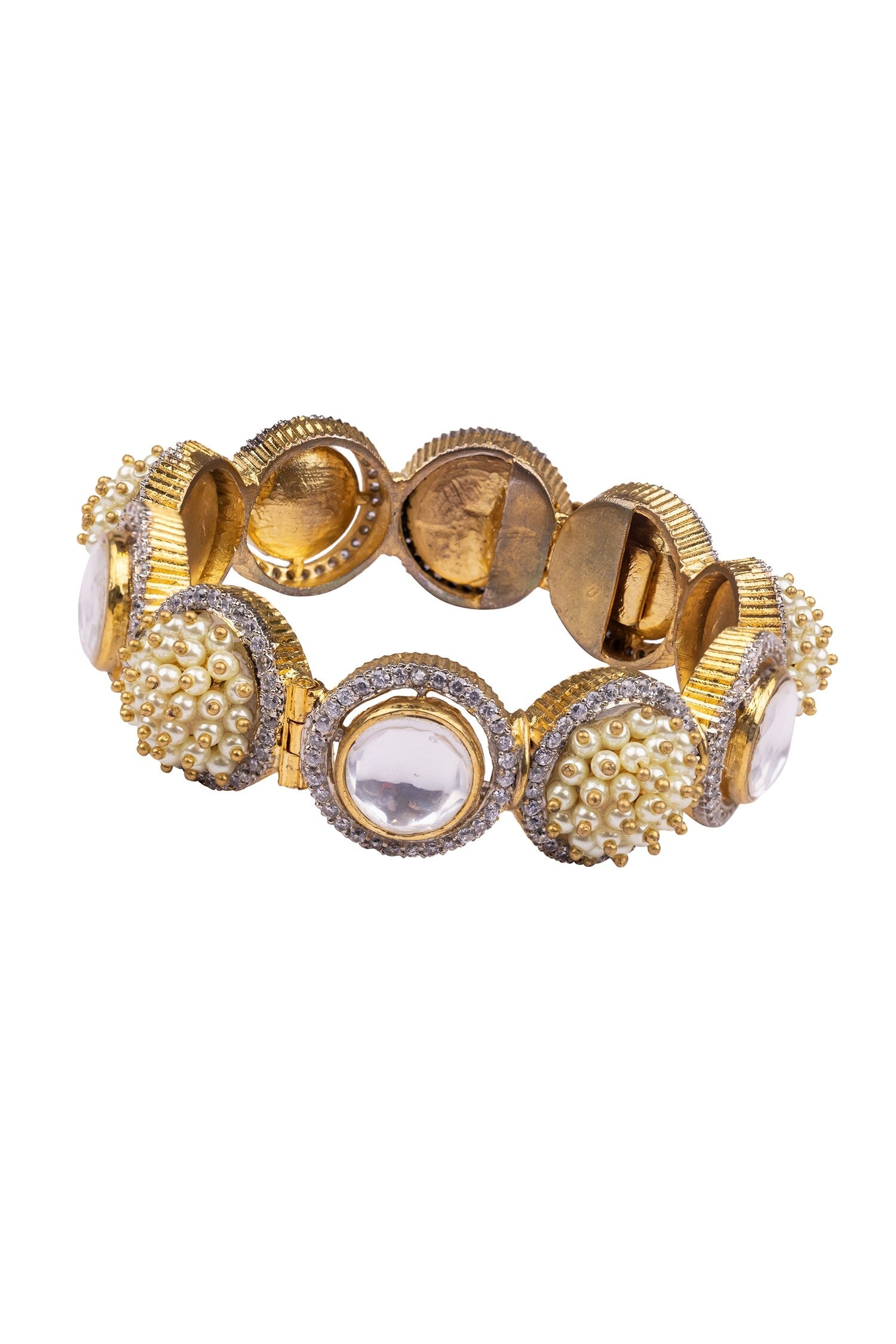 Pearl & Stone Studded Bracelet 
