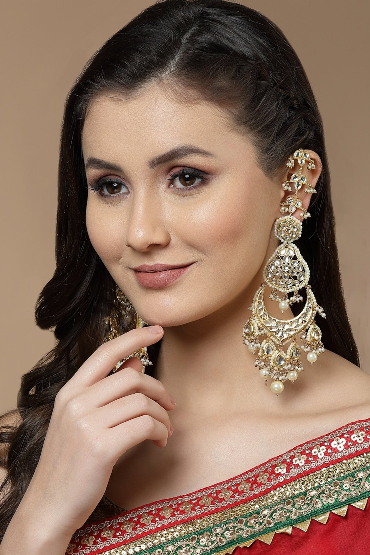 Kundan Embellished Dangler Earrings 