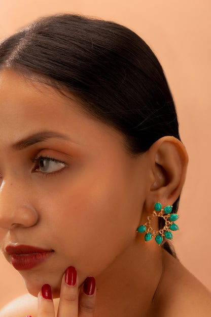 Studded Rosecut Earrings 