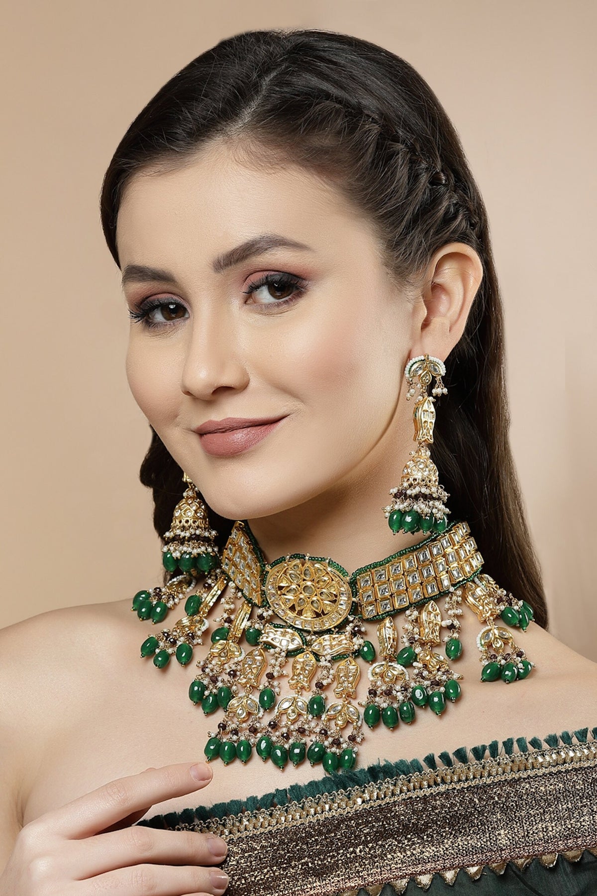 Kundan Embellished Long Jhumkis 