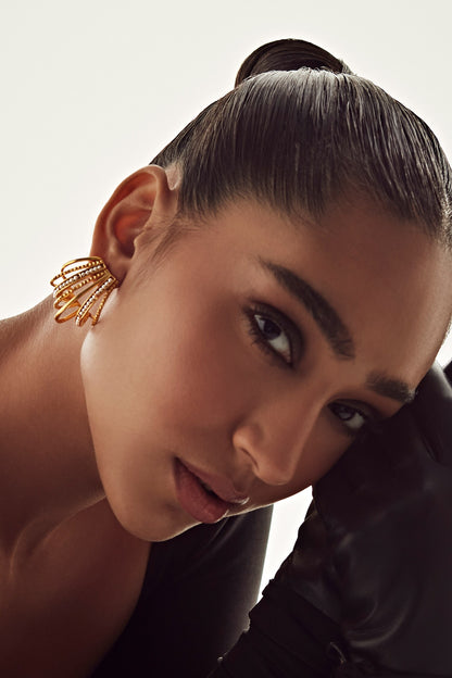 Shore Pearl Embellished Hoops 