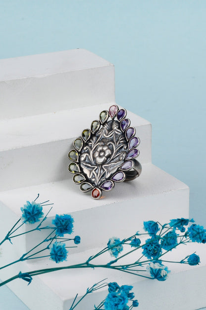 Elena Handcrafted Embellished Ring 