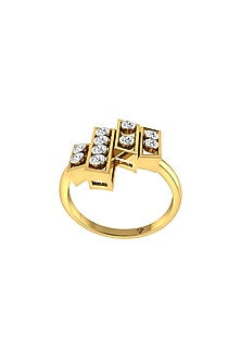 Two-Tone Finish Round-Shaped Diamond Ring