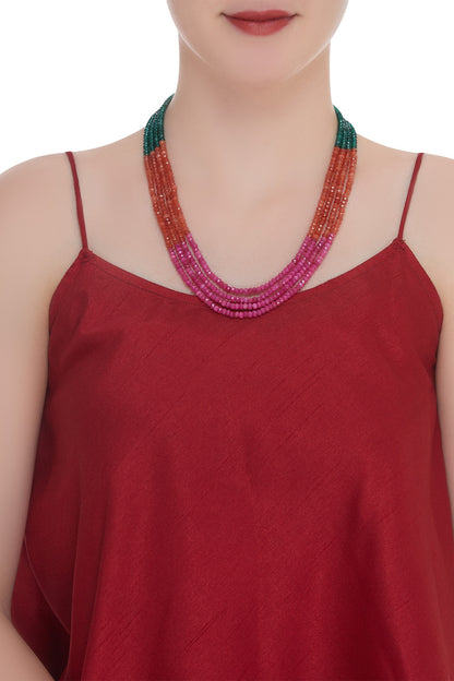 Triple Layer Bead Necklace 