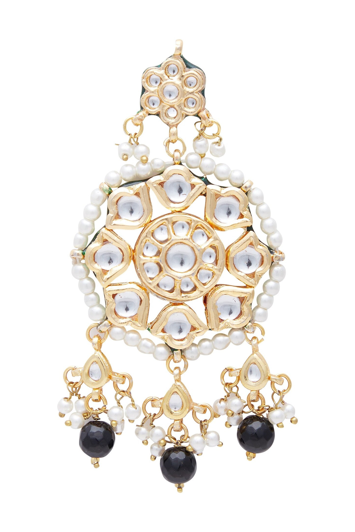 Pearl Drop Kundan Earrings 