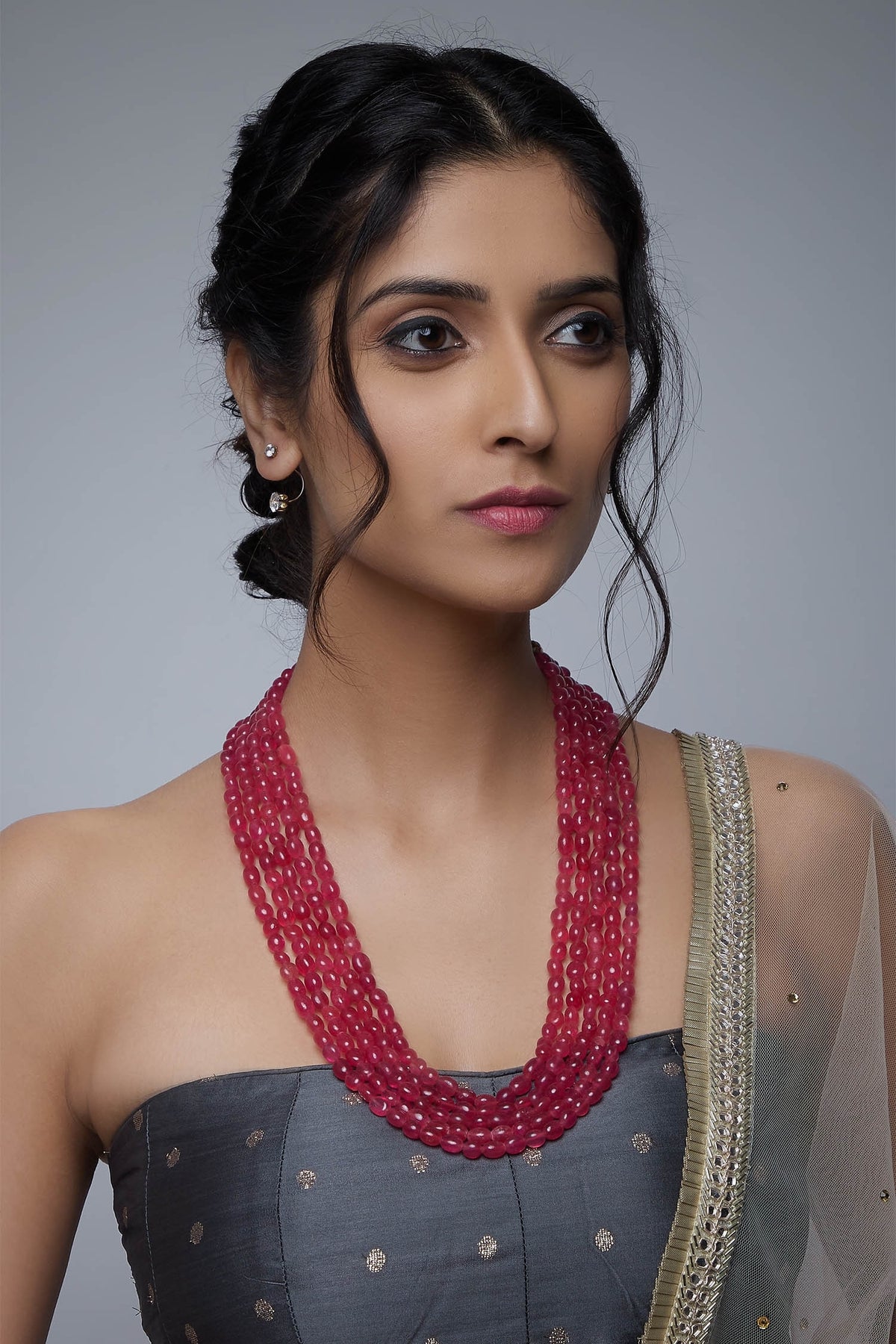 beaded multi layer necklace 
