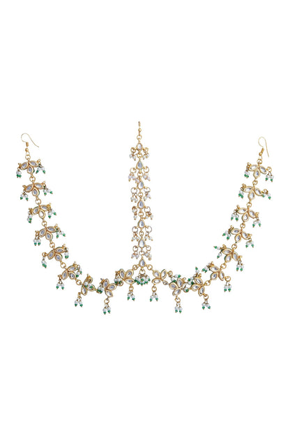 Gold Kundan Stone Mathapatti 