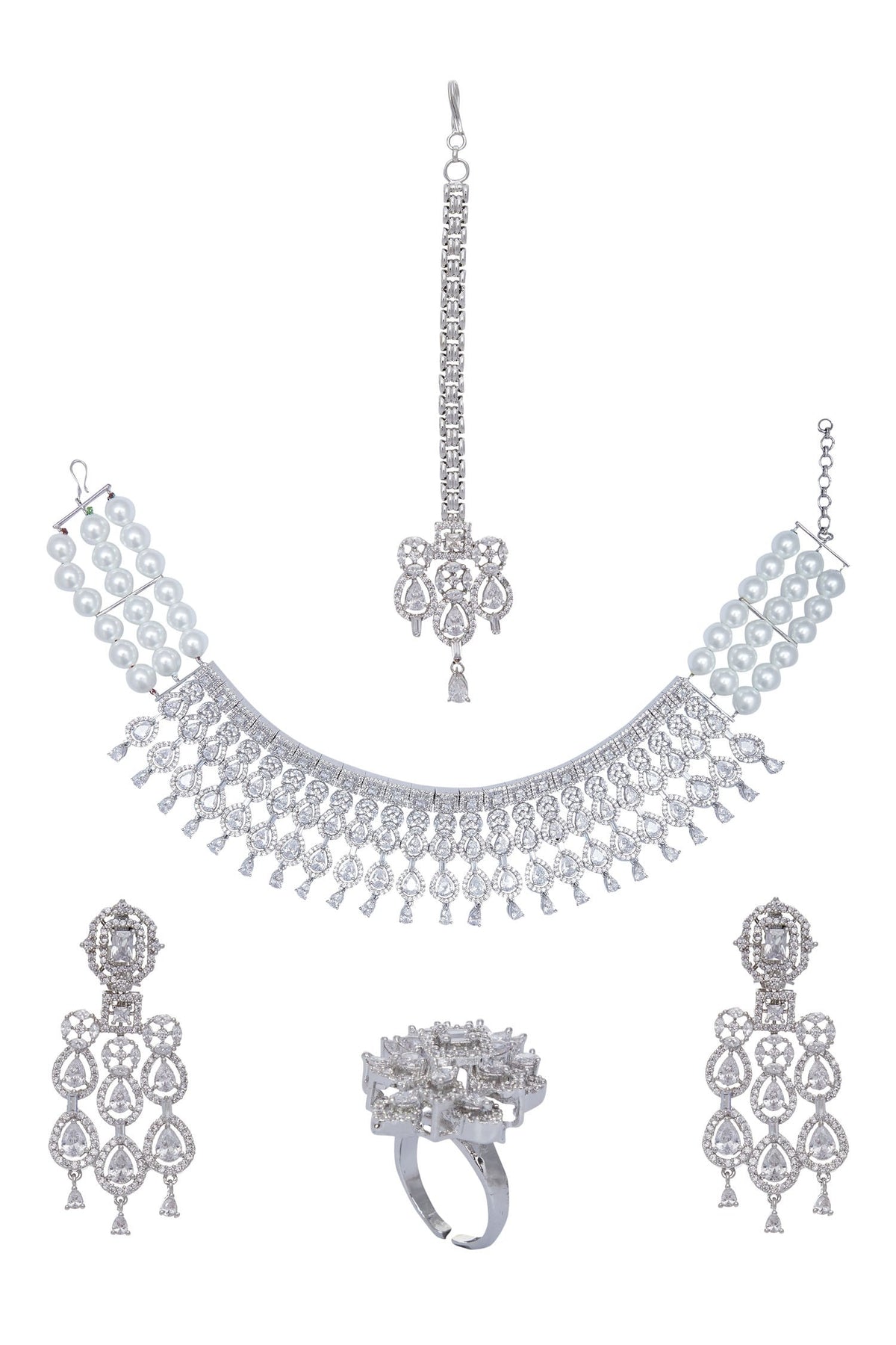 Crystal Choker & Earrings Set 