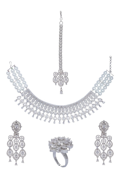 Crystal Choker & Earrings Set 