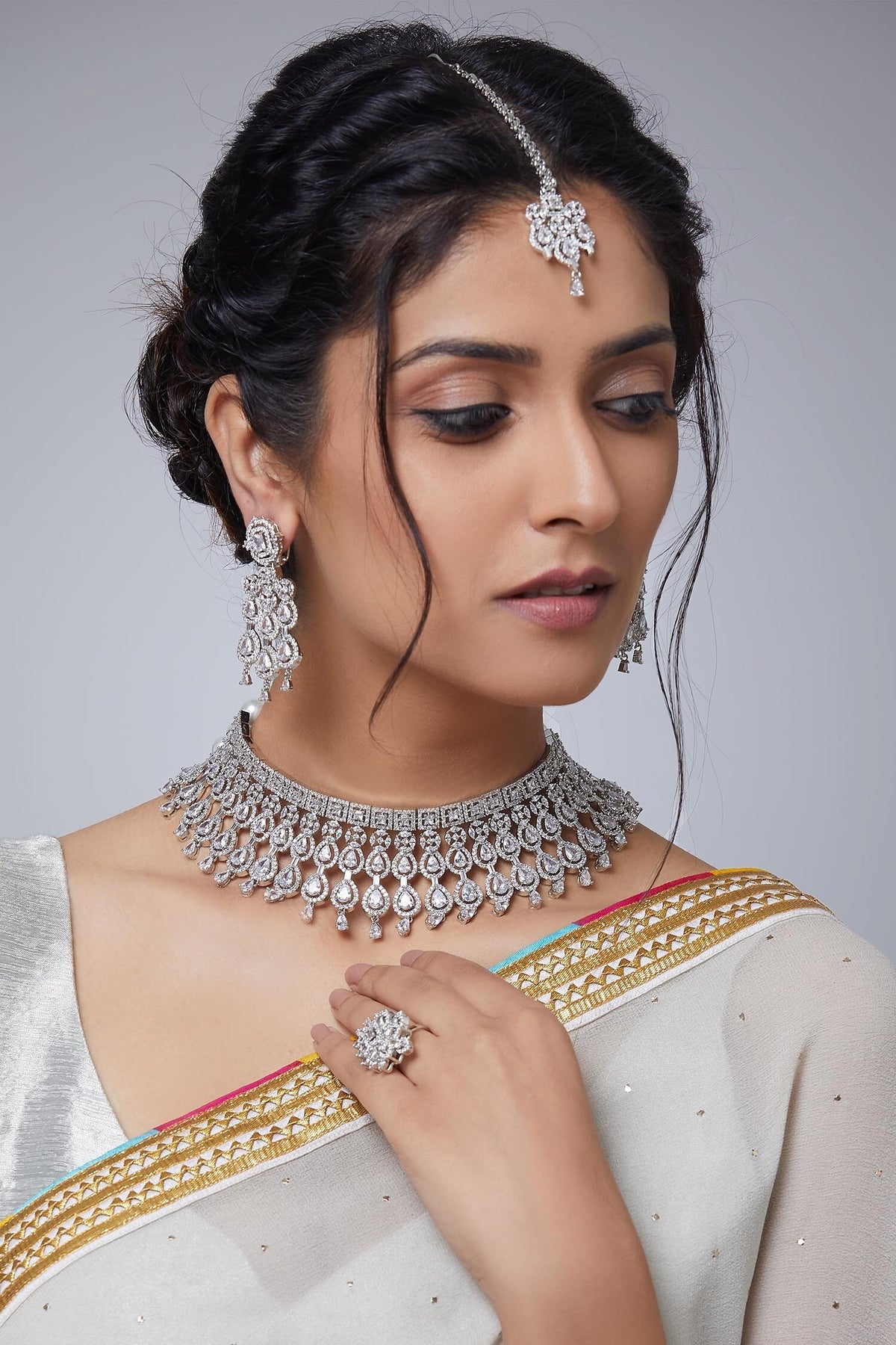 Crystal Choker & Earrings Set 