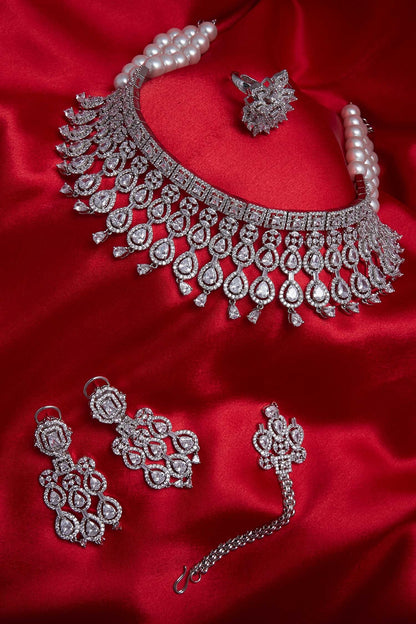 Crystal Choker & Earrings Set 