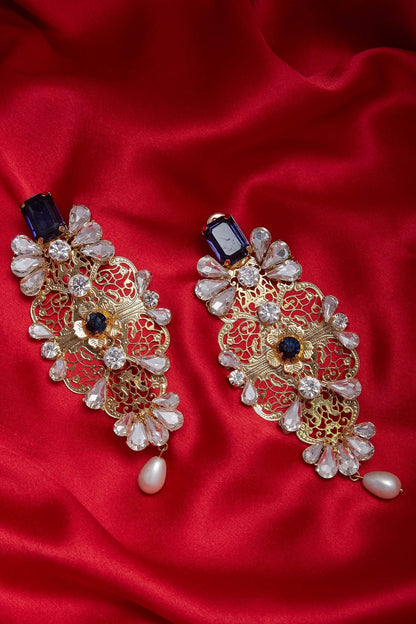 Structured stone earrings 