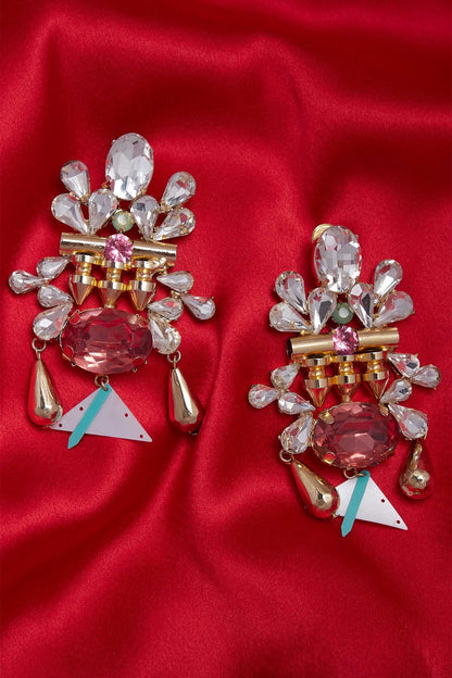 Structured stone earrings 