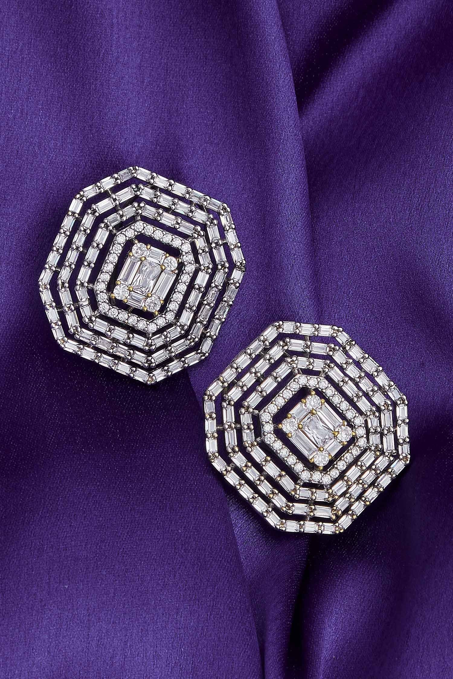 Geometric Crystal Studs 