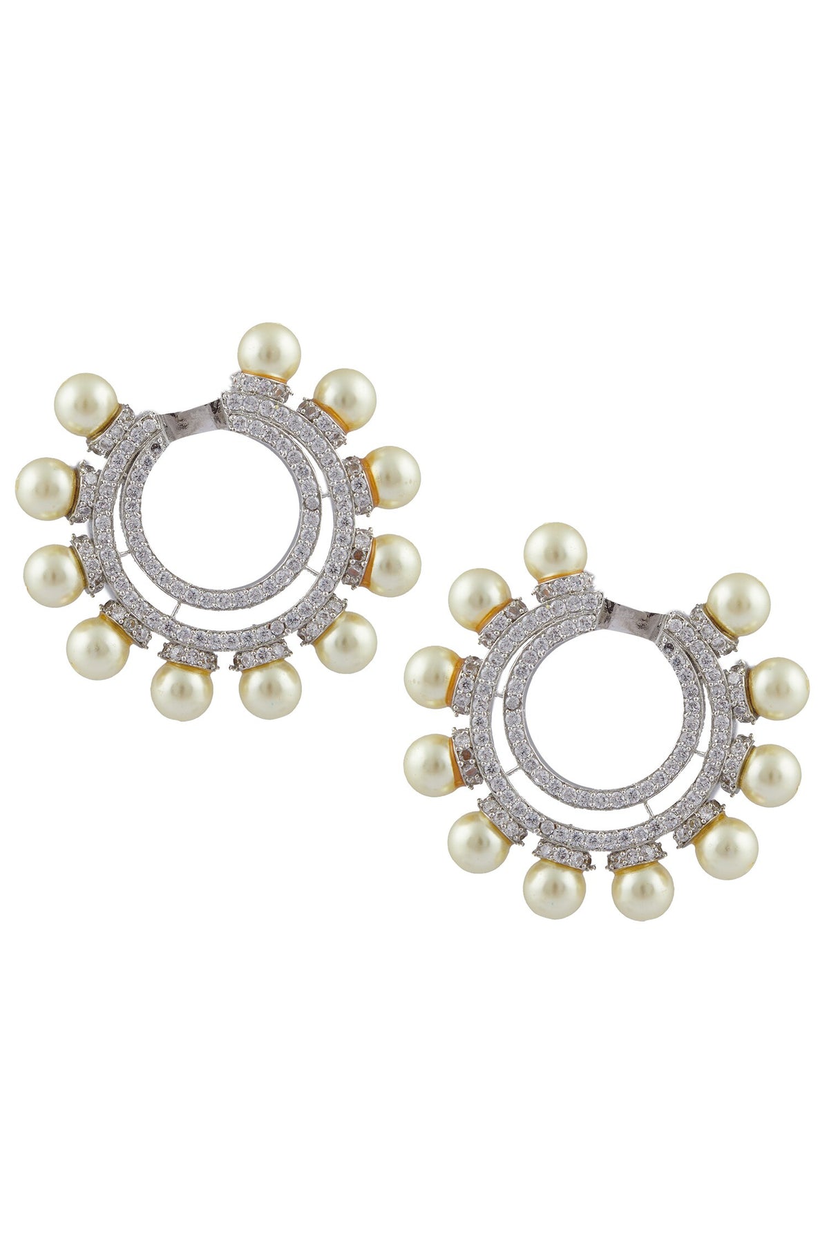 Stone Hoop Earrings 