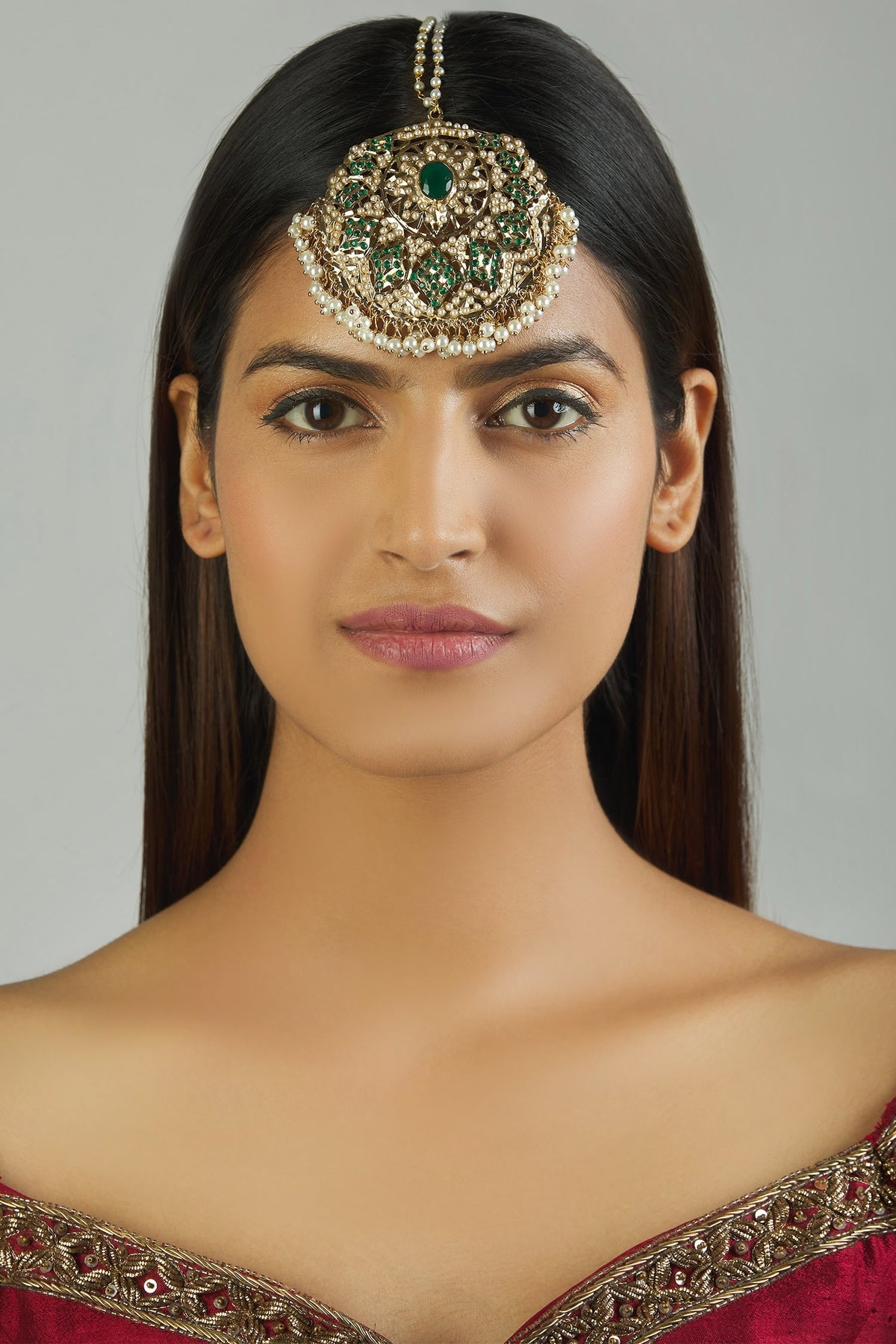 Bead Studded Maangtikka 