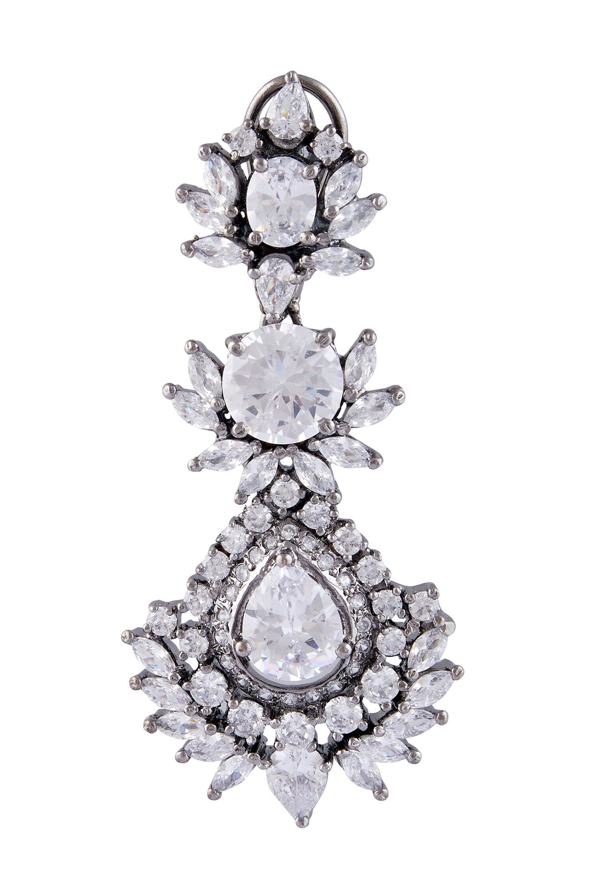 Kundan Crystal Dangle Earrings 