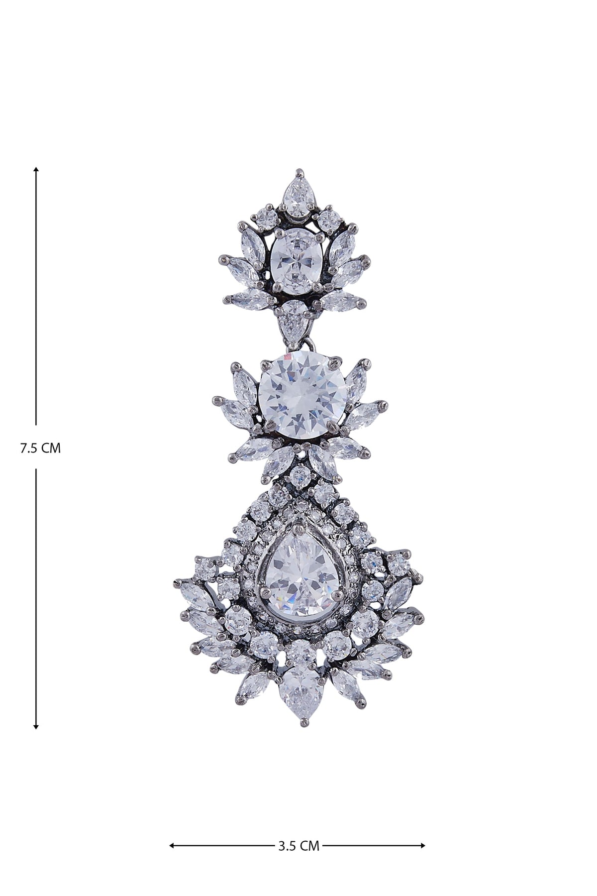 Kundan Crystal Dangle Earrings 