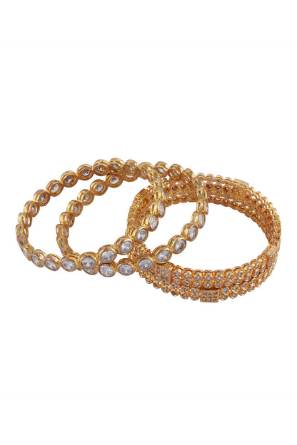 Stone Embellished Bangles Set of 4 