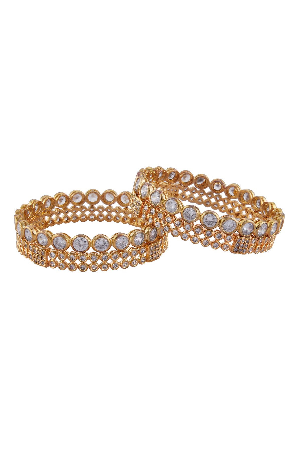 Stone Embellished Bangles Set of 4 
