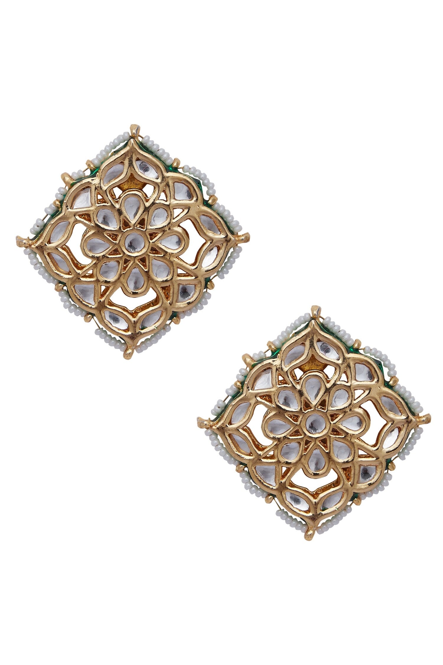 Kundan Embedded Stud Earrings 