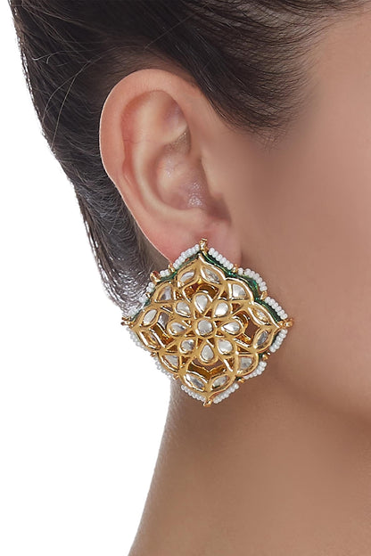 Kundan Embedded Stud Earrings 