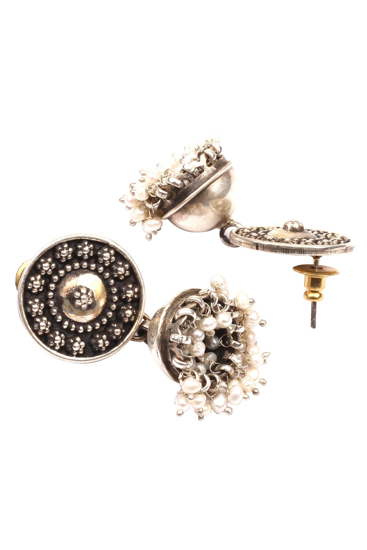 Jhumkas with snap closure 