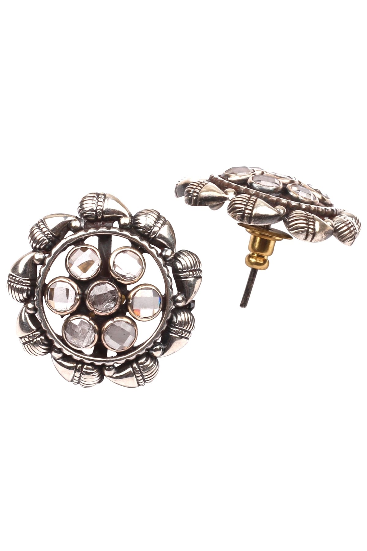 Baroque Kundan Stud Earrings 