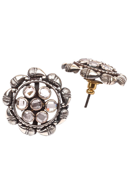Baroque Kundan Stud Earrings 