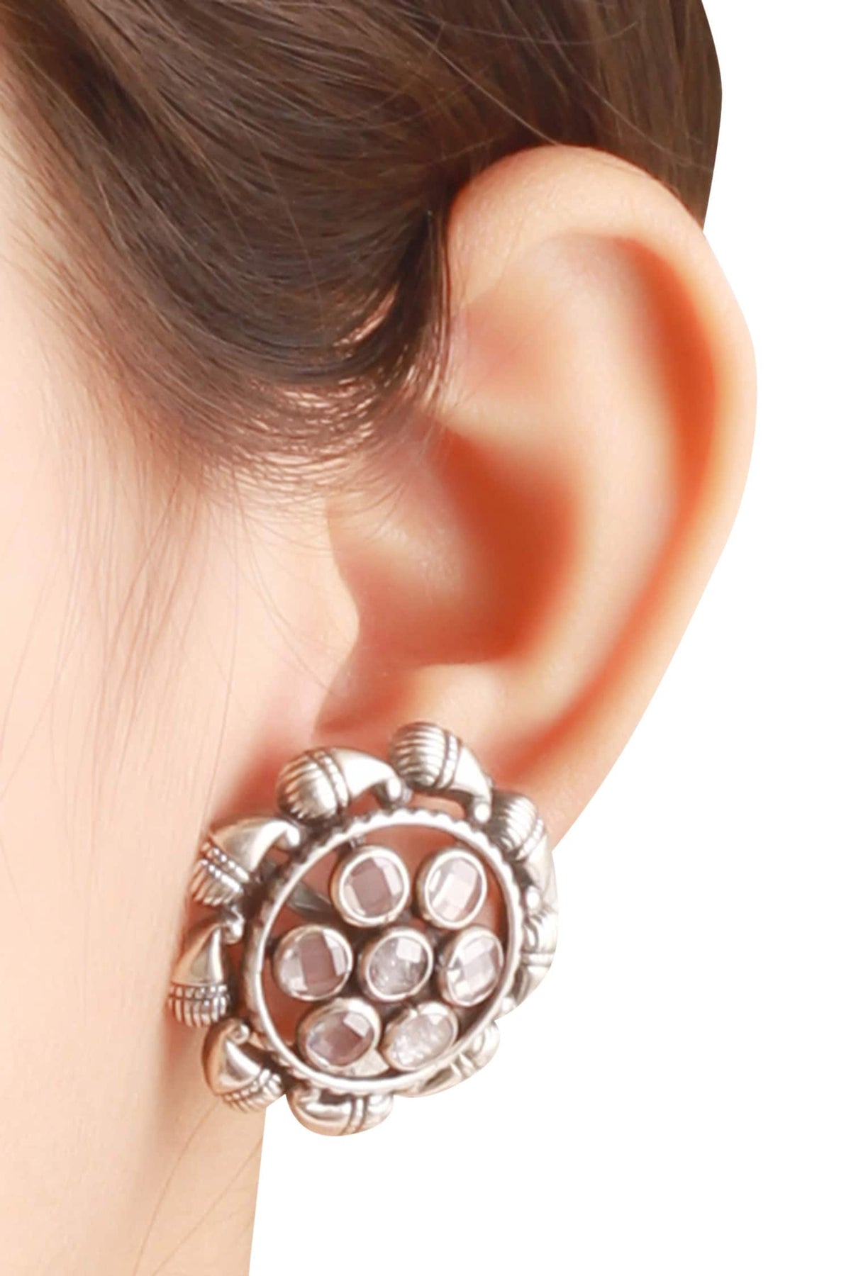 Baroque Kundan Stud Earrings 