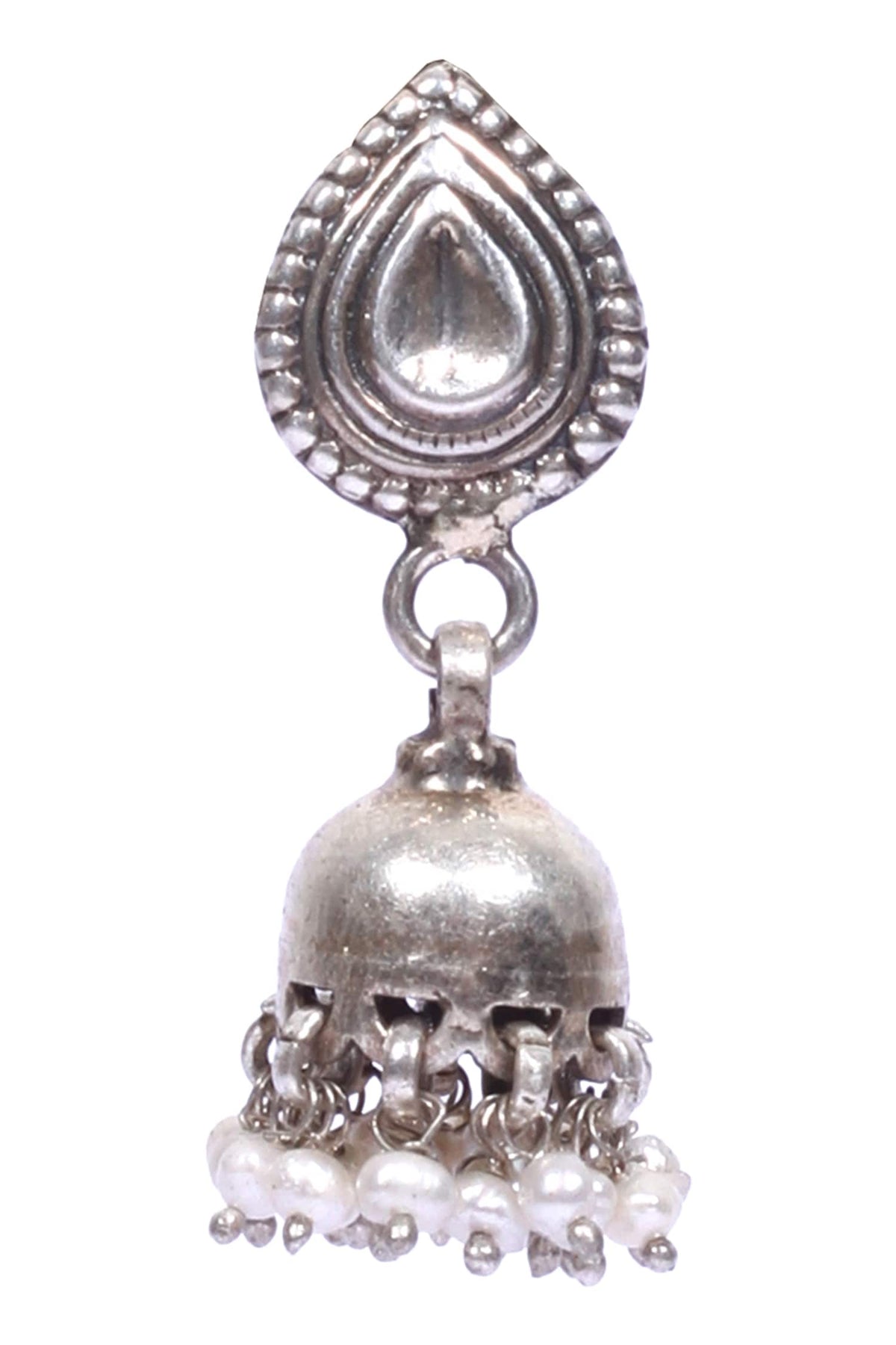 Pearl Drop Handcrafted Jhumka Earrings 