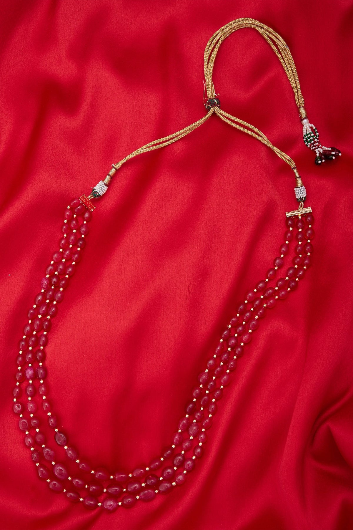 Three layered stone necklace 