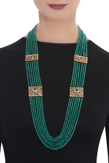 Multi Bead Jadau Necklace 
