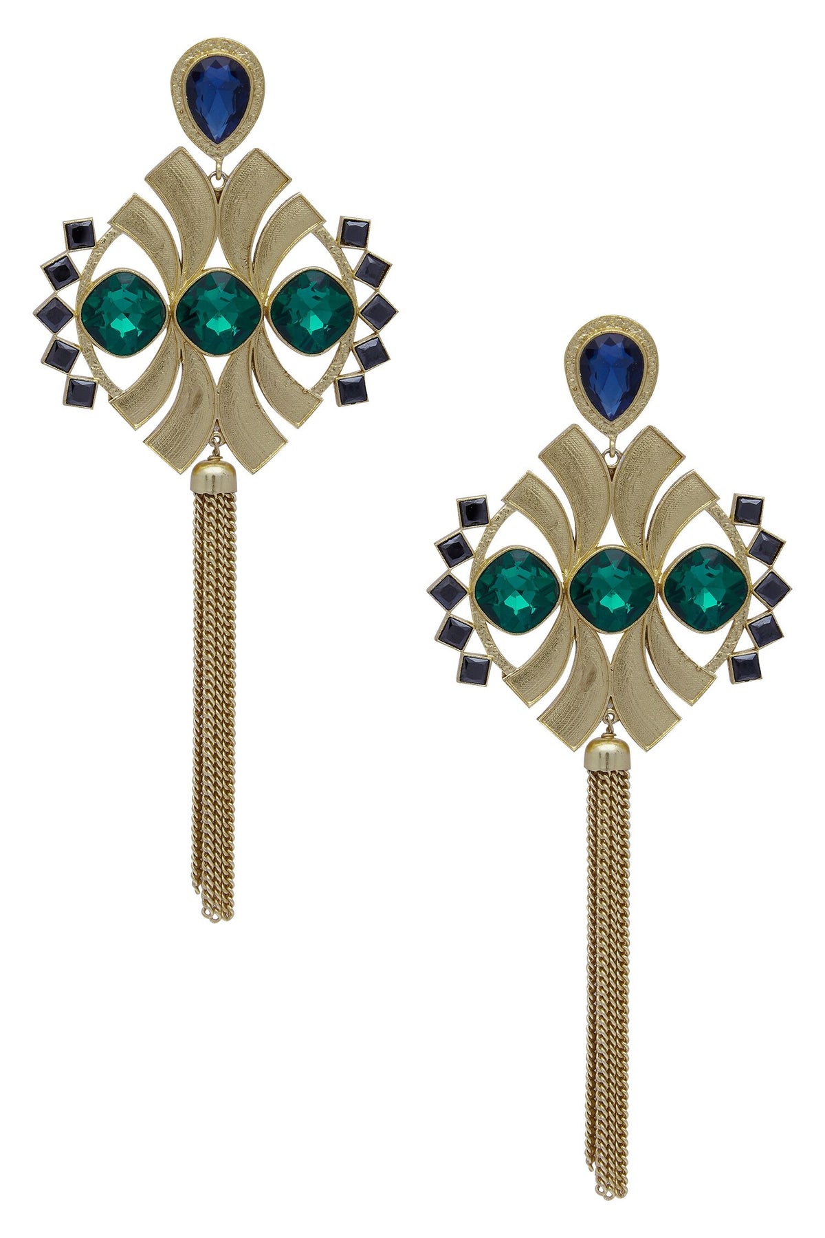 Symmetric Tassel earrings 