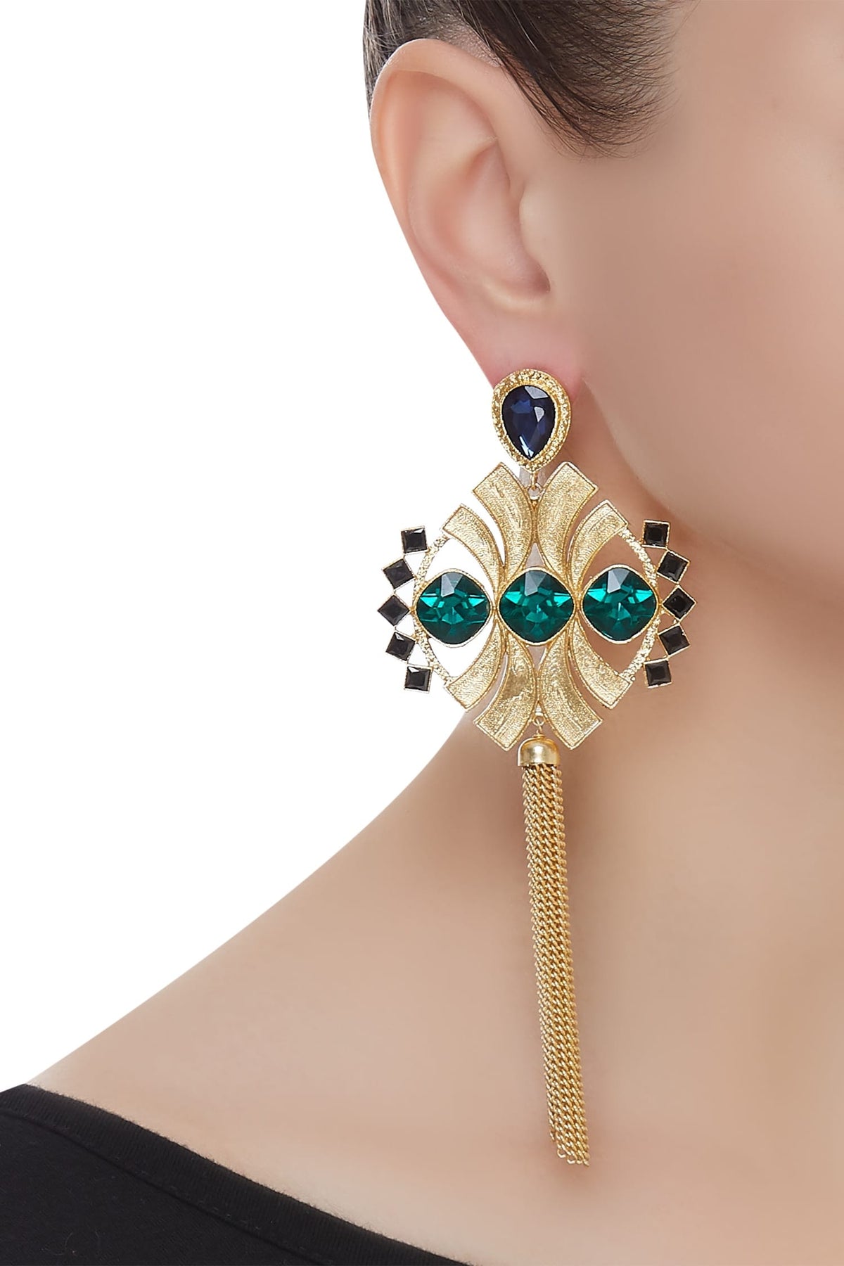Symmetric Tassel earrings 