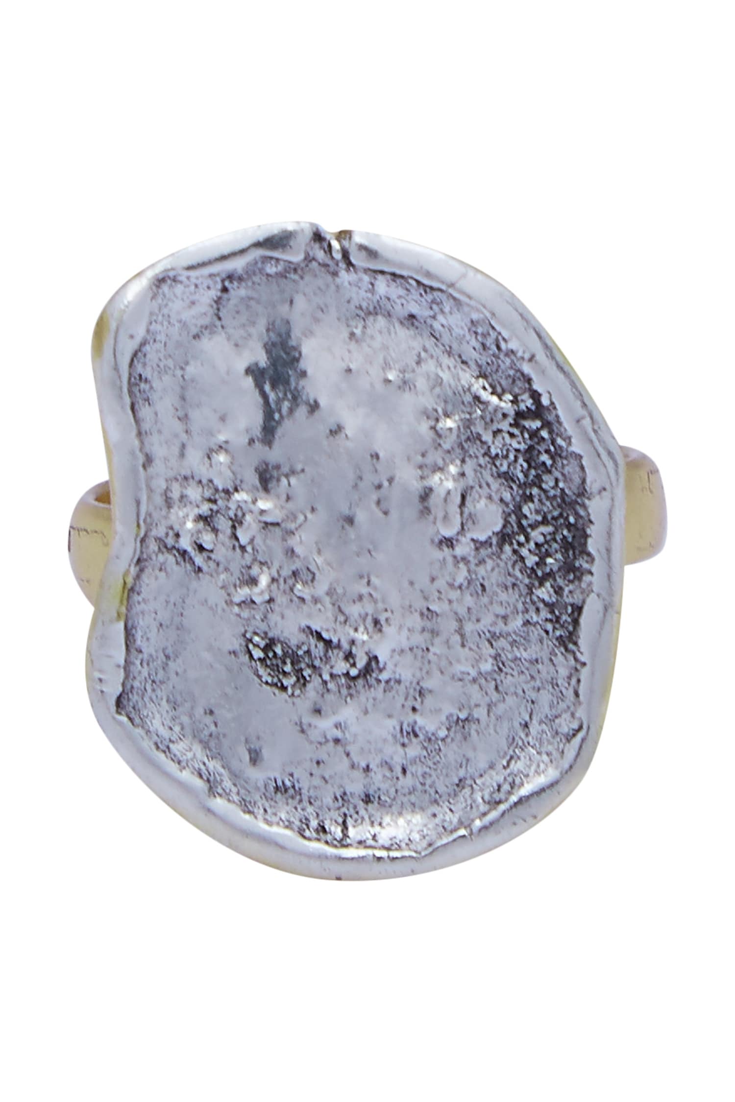 Textured Coin Adjustable Ring 
