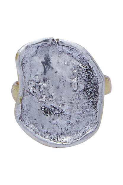 Textured Coin Adjustable Ring 